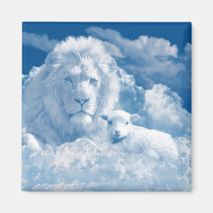 JESUS THE LAMB AND JESUS THE LION MAGNET
