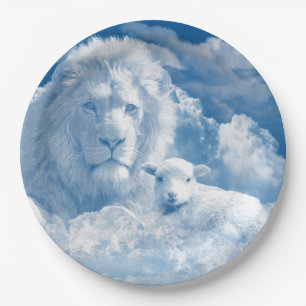 JESUS THE LAMB AND JESUS THE LION PAPER PLATE
