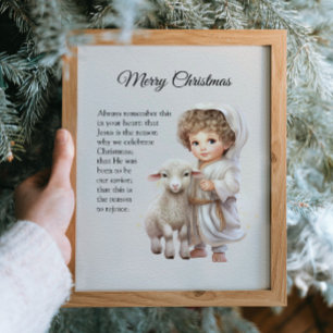 Jesus The Lamb Of God Christmas Poster