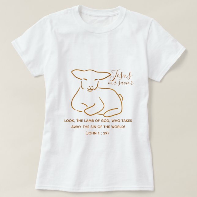 Jesus , the Lamb of God - Customizeble T-Shirt (Design Front)