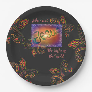 Jesus The Light of the World Paper Plate
