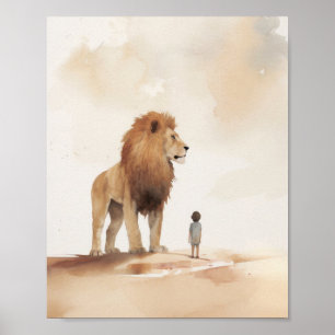 Jesus, The Lion And The Kid, Digital Print, Jesus Poster