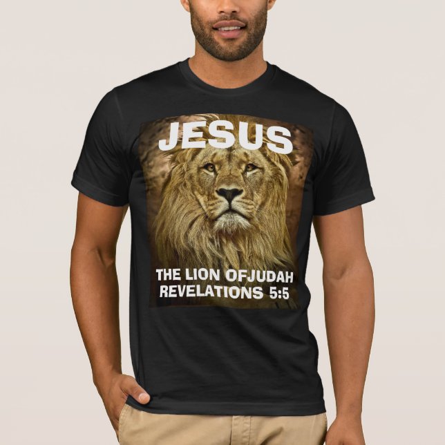 JESUS the LION OF JUDAH, Christian T-shirts (Front)