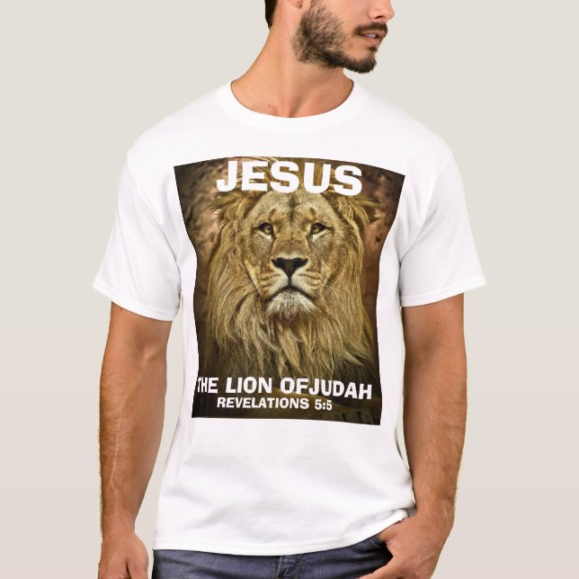 JESUS the LION OF JUDAH, Christian T-shirts (Front)