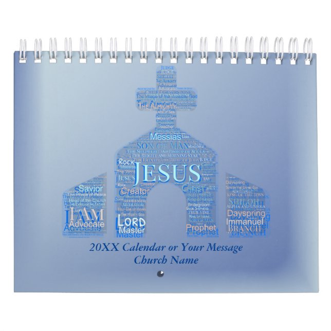JESUS THE NAME ABOVE ALL NAMES Bible Verse Church Calendar (Cover)