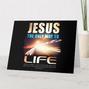 Jesus: The Only Way to Life Christian Faith Verse  Thank You Card