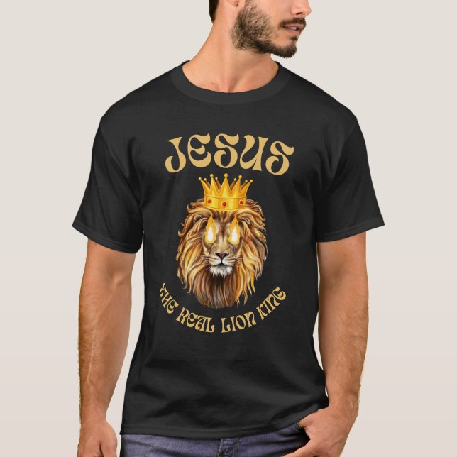 Jesus the real lion King Christian Merch T-Shirt (Front)