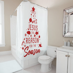 Jesus The Reason For The Season – Christmas Faith  Shower Curtain