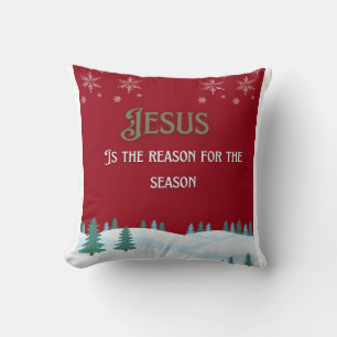 Jesus the reason for the season throw pillow 