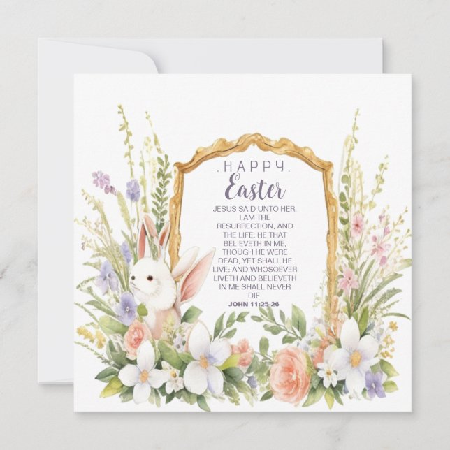 Jesus the Ressurection and the Life Easter Holiday Card (Front)