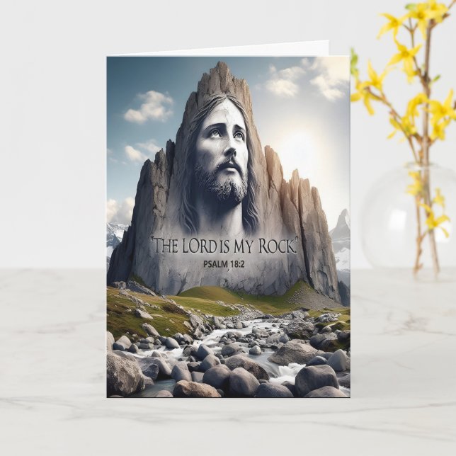 Jesus the Rock of Ages Card (Yellow Flower)