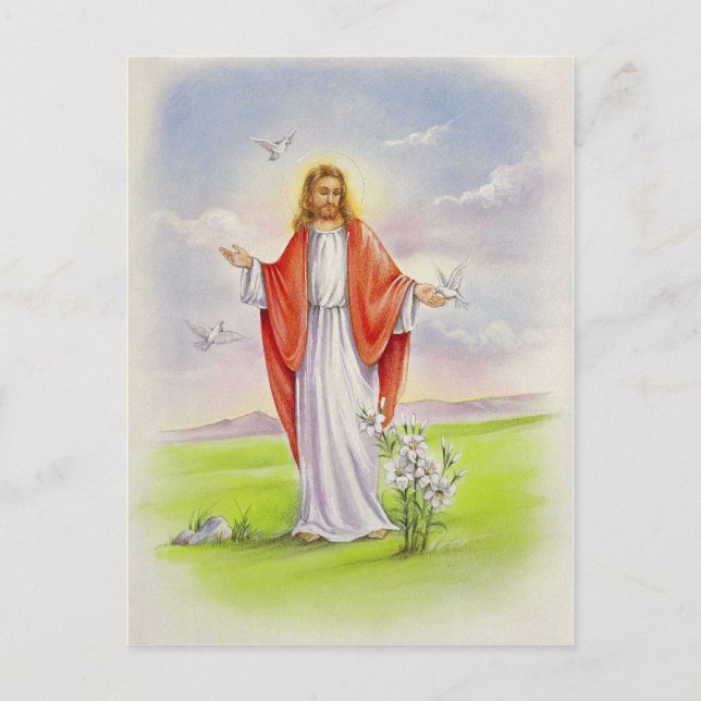 Jesus the shepherd postcard (Front)