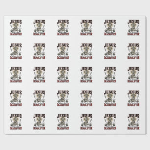 Jesus The Ultimate Deadlifter Vintage Christian Sh Wrapping Paper