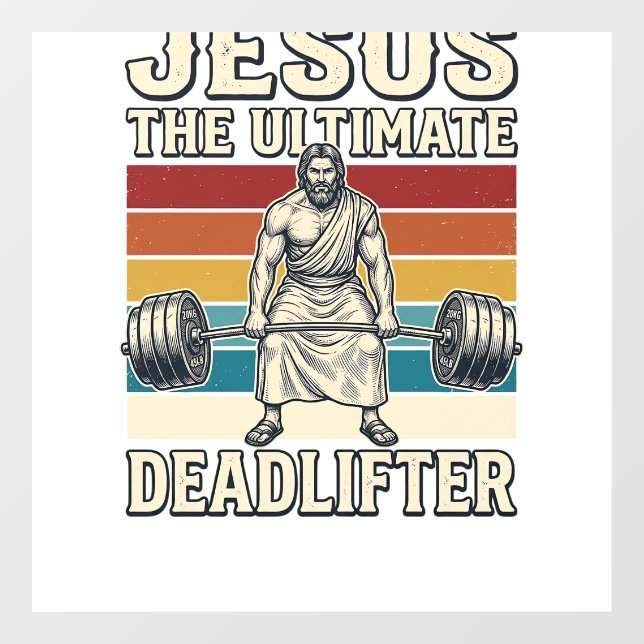 Jesus The Ultimate Deadlifter Vintage Vector Desig (Sheet)