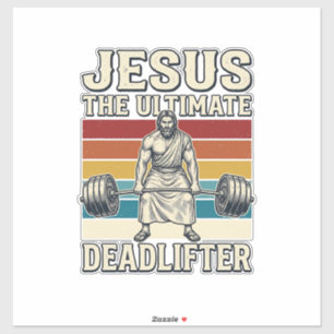 Jesus The Ultimate Deadlifter Vintage Vector Desig