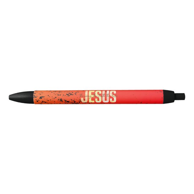 Jesus, the way the truth and the life sunset black ink pen (Front)