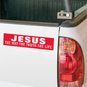 JESUS THE WAY THE TRUTH THE LIFE  BUMPER STICKER
