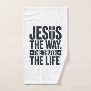 Jesus The Way The Truth The Life Christian T-Shirt Hand Towel