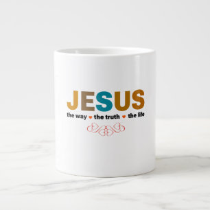 JESUS. THE WAY, THE TRUTH, THE LIFE. LARGE COFFEE MUG