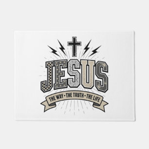 Jesus The Way The Truth The Life Vintage Christian Doormat