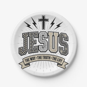 Jesus The Way The Truth The Life Vintage Christian Paper Plate