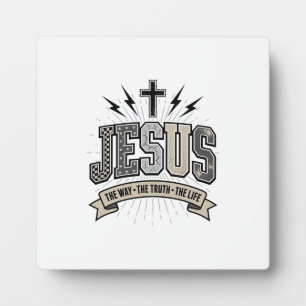 Jesus The Way The Truth The Life Vintage Christian Plaque