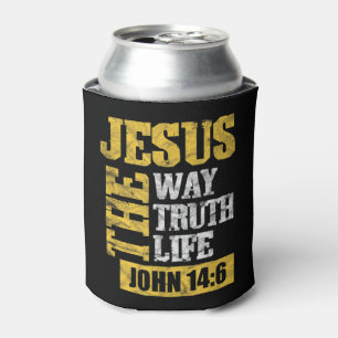 Jesus The Way Truth Life John 14:6 Christian Bible Can Cooler