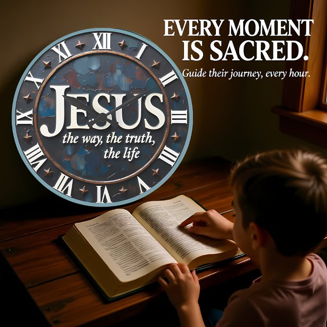 Jesus The Way Truth Life Large Clock (Creator Uploaded)