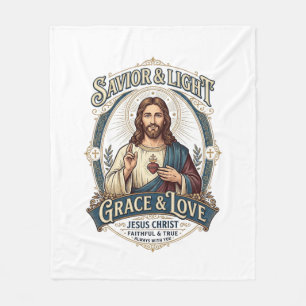 Jesus Thrift Store Vintage Hunting Graphic Tee Chr Fleece Blanket