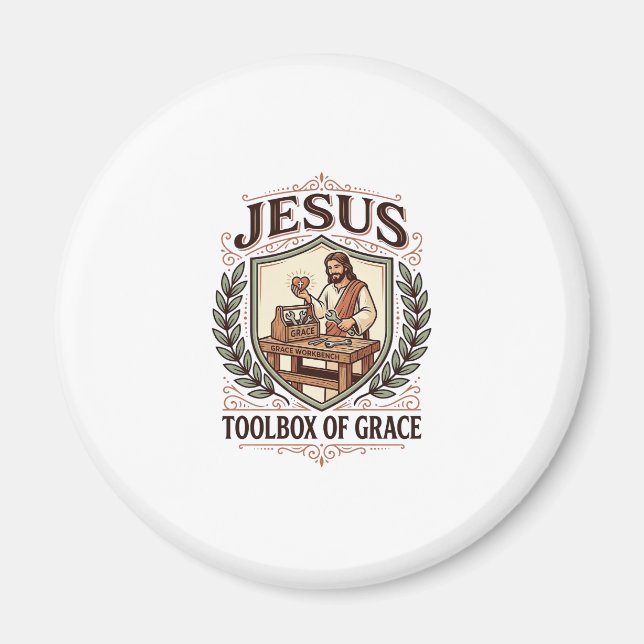 Jesus Toolbox Of Grace Jesus Toolbox Grace Christi Magnet (Front)
