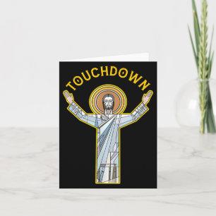 Jesus Touchdown Fun Christian Faith Saying Meme Ch Card