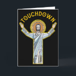 Jesus Touchdown Fun Christian Faith Saying Meme Ch Card<br><div class="desc">Jesus Touchdown Fun Christian Faith Saying Meme Christ Pray</div>