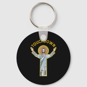 Jesus Touchdown Fun Christian Faith Saying Meme Ch Key Ring
