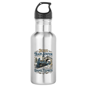 Jesus Train Station Gospel Express Jesus Train Sta 532 Ml Water Bottle