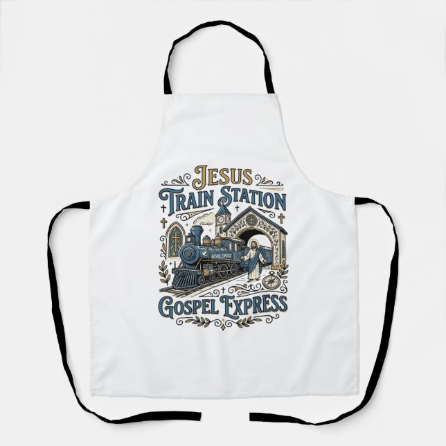 Jesus Train Station Gospel Express Jesus Train Sta Apron (Front)