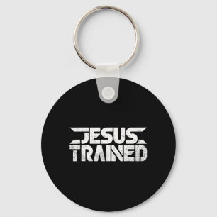 Jesus Trained God Family Wrestling Christian Key Ring