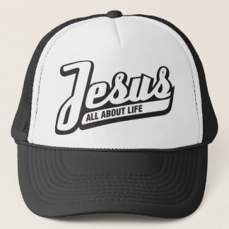 Jesus Trucker Cap - Black and White