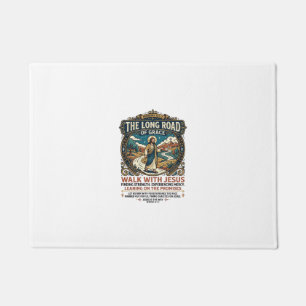 Jesus Trucker Long Haul T-Shirt Inspirational Fait Doormat