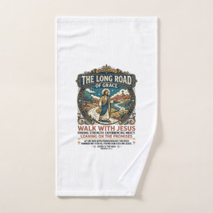 Jesus Trucker Long Haul T-Shirt Inspirational Fait Hand Towel