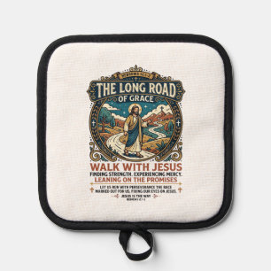 Jesus Trucker Long Haul T-Shirt Inspirational Fait Pot Holder