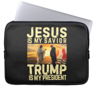 Jesus Trump - Jesus Is My Lord Saviour Laptop Sleeve