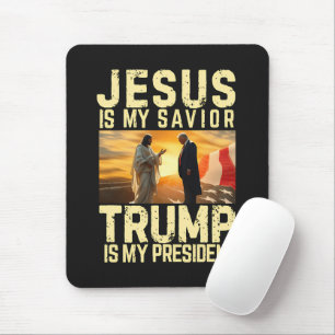Jesus Trump - Jesus Is My Lord Saviour Mouse Pad