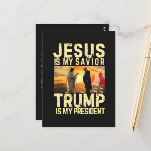 Jesus Trump - Jesus Is My Lord Saviour Postcard