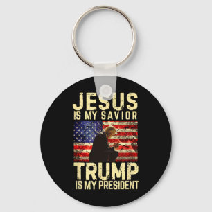 Jesus Trump Tee - Jesus Is My Lord Savior Trump My Key Ring