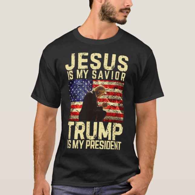 Jesus Trump Tee - Jesus Is My Lord Saviour Trump M (Front)
