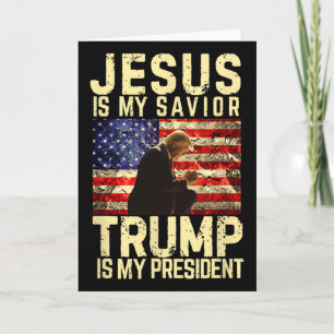 Jesus Trump Tee - Jesus Is My Lord Saviour Trump M Card