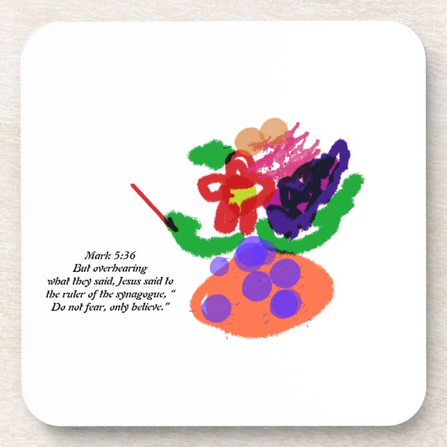 jesus trust in he  coaster (Front)