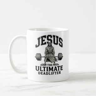 Jesus Ultimate Deadlifter Vintage Gym Shirt Design Coffee Mug
