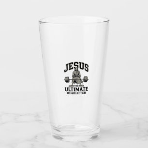 Jesus Ultimate Deadlifter Vintage Gym Shirt Design Glass