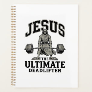 Jesus Ultimate Deadlifter Vintage Gym Shirt Design Planner